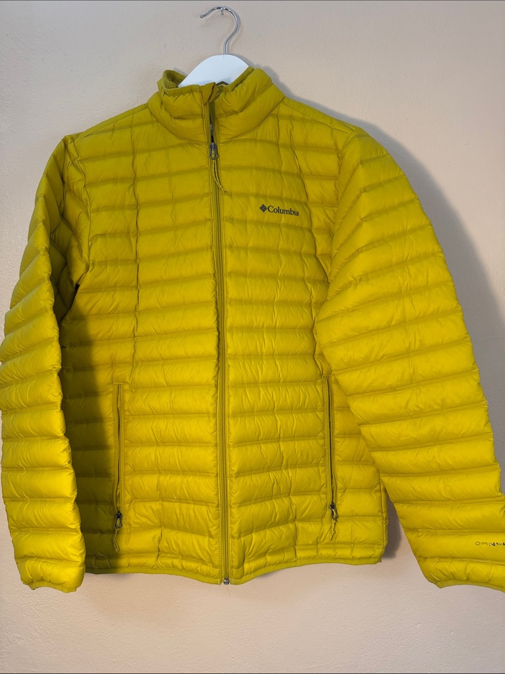 Columbia Men's Bright Yellow Packable Puffer Jacket
